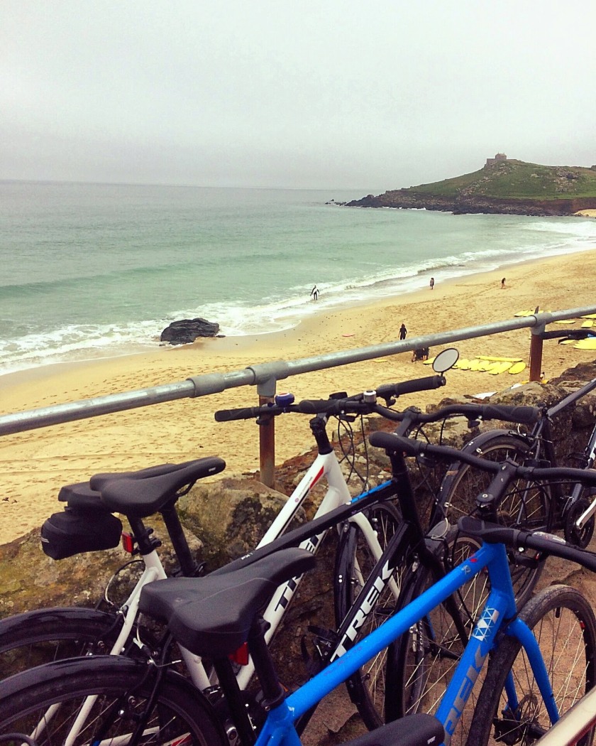 Bikes at Porthmeor Beach